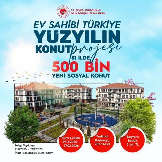 500 bin kişi ev sahibi olacak Detaylar belli oldu: Sosyal konutta yol haritası