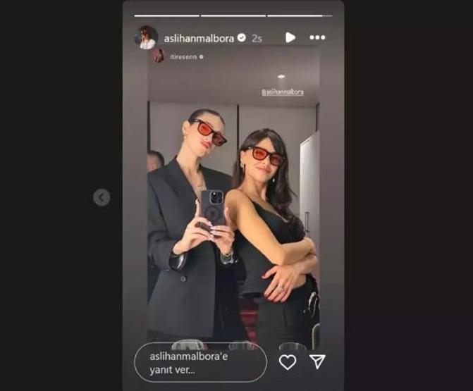 Uykucu Galasında Romantik Anlar Aslıhan Malbora’dan Sevgilisi Çağatay Ulusoy’a Destek