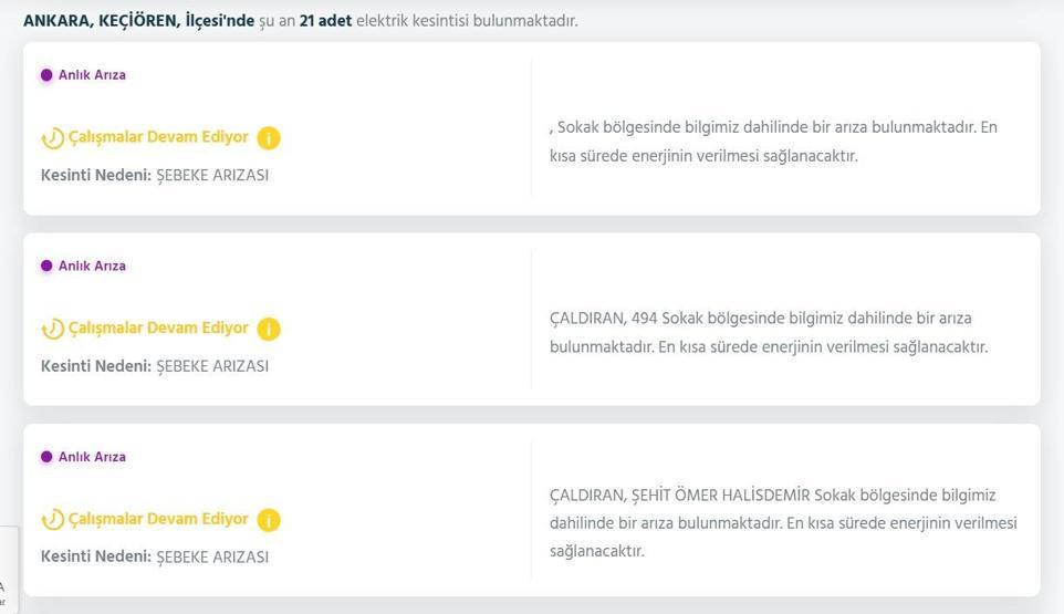 EDAŞ ANKARA ELEKTRİK KESİNTİSİ: 29 Ekim Ankarada Elektrikler Ne Zaman Gelecek Elektrik Kesintisi Ne Zaman Bitecek