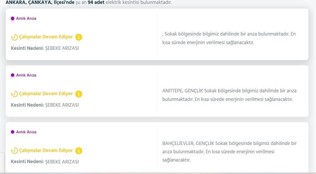 EDAŞ ANKARA ELEKTRİK KESİNTİSİ: 29 Ekim Ankarada Elektrikler Ne Zaman Gelecek Elektrik Kesintisi Ne Zaman Bitecek