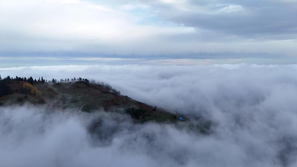 Samsunda sis denizi 1650 rakımlı Dürtmen Dağında büyüleyen manzara