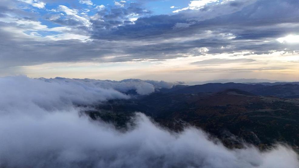 Samsunda sis denizi 1650 rakımlı Dürtmen Dağında büyüleyen manzara