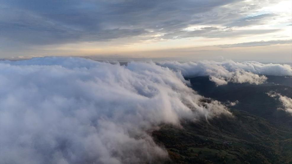 Samsunda sis denizi 1650 rakımlı Dürtmen Dağında büyüleyen manzara