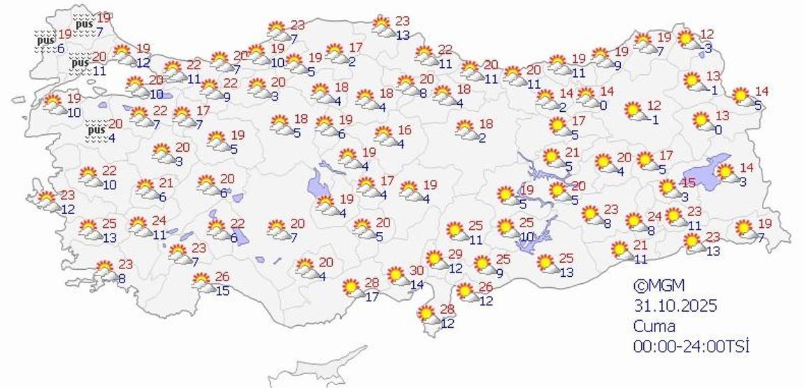 HAVA DURUMU SON DAKİKA 31 EKİM 2025 | İzmir, Ankara ve İstanbulda bugün hava nasıl olacak Meteoroloji il il hava durumu tahmin raporu