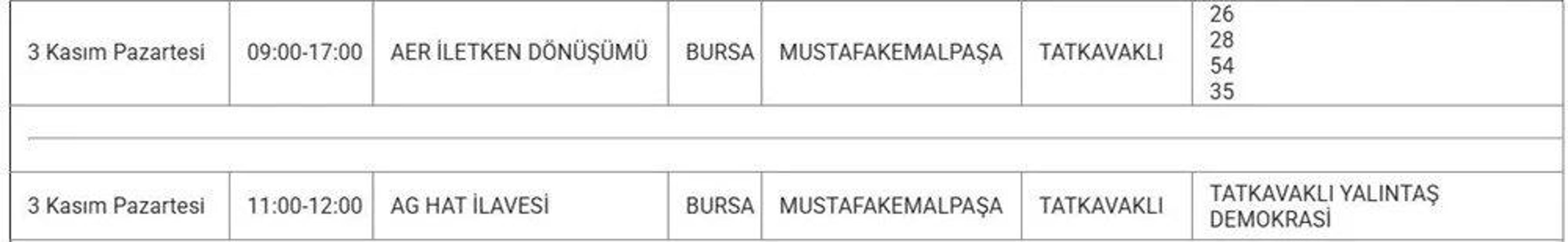 UEDAŞ BURSA ELEKTRİK KESİNTİSİ 3 KASIM: Bursada Elektrikler Ne Zaman Gelecek Hangi İlçelerde Elektrik Yok