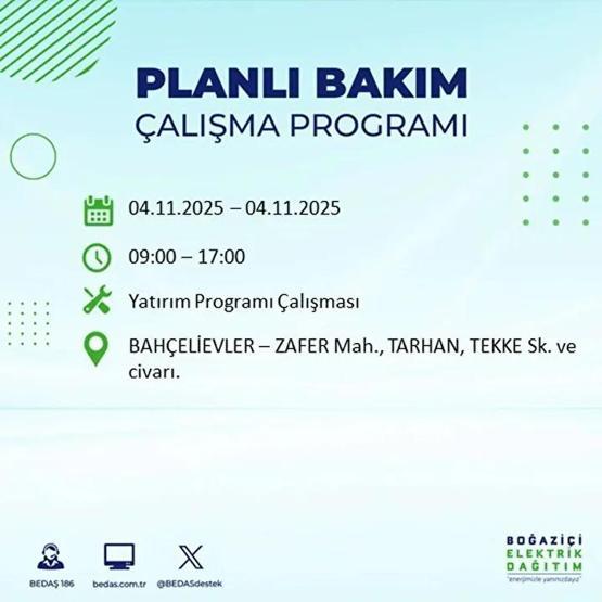 İstanbul Elektrik Kesintisi 4 Kasım: BEDAŞ ve AYEDAŞ İstanbul Elektrik Kesintisi Listesi Yayınlandı Kesinti Ne Zaman Bitecek