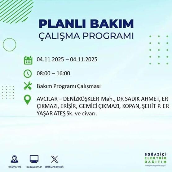 İstanbul Elektrik Kesintisi 4 Kasım: BEDAŞ ve AYEDAŞ İstanbul Elektrik Kesintisi Listesi Yayınlandı Kesinti Ne Zaman Bitecek