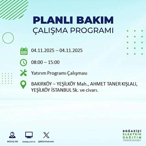 İstanbul Elektrik Kesintisi 4 Kasım: BEDAŞ ve AYEDAŞ İstanbul Elektrik Kesintisi Listesi Yayınlandı Kesinti Ne Zaman Bitecek