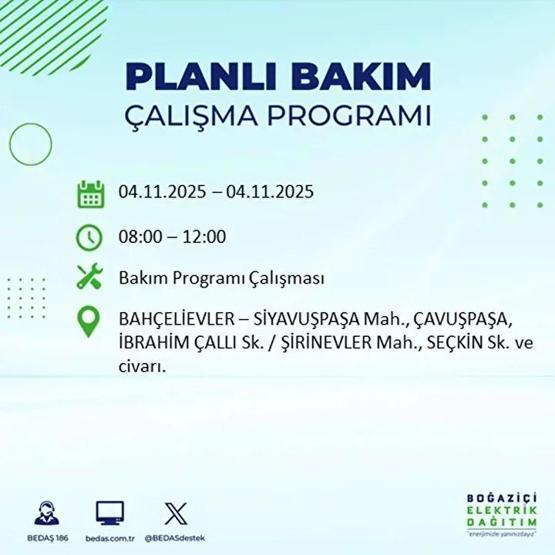 İstanbul Elektrik Kesintisi 4 Kasım: BEDAŞ ve AYEDAŞ İstanbul Elektrik Kesintisi Listesi Yayınlandı Kesinti Ne Zaman Bitecek