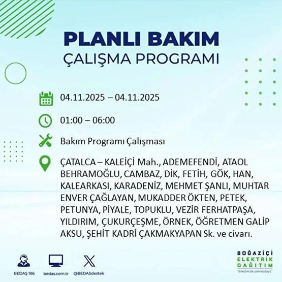 İstanbul Elektrik Kesintisi 4 Kasım: BEDAŞ ve AYEDAŞ İstanbul Elektrik Kesintisi Listesi Yayınlandı Kesinti Ne Zaman Bitecek