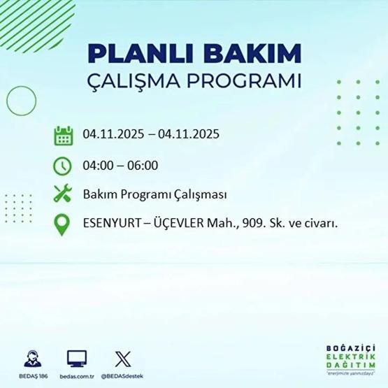 İstanbul Elektrik Kesintisi 4 Kasım: BEDAŞ ve AYEDAŞ İstanbul Elektrik Kesintisi Listesi Yayınlandı Kesinti Ne Zaman Bitecek