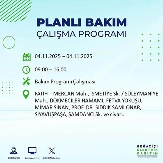 İstanbul Elektrik Kesintisi 4 Kasım: BEDAŞ ve AYEDAŞ İstanbul Elektrik Kesintisi Listesi Yayınlandı Kesinti Ne Zaman Bitecek