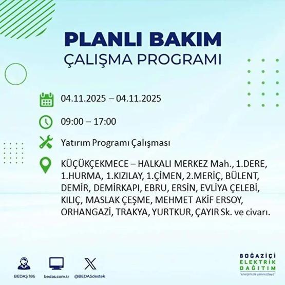 İstanbul Elektrik Kesintisi 4 Kasım: BEDAŞ ve AYEDAŞ İstanbul Elektrik Kesintisi Listesi Yayınlandı Kesinti Ne Zaman Bitecek