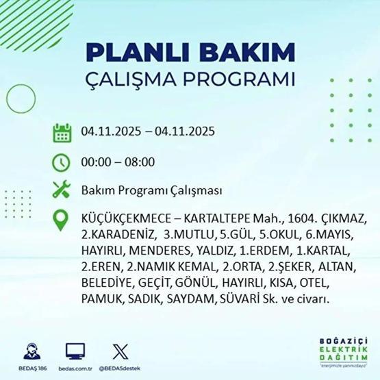 İstanbul Elektrik Kesintisi 4 Kasım: BEDAŞ ve AYEDAŞ İstanbul Elektrik Kesintisi Listesi Yayınlandı Kesinti Ne Zaman Bitecek