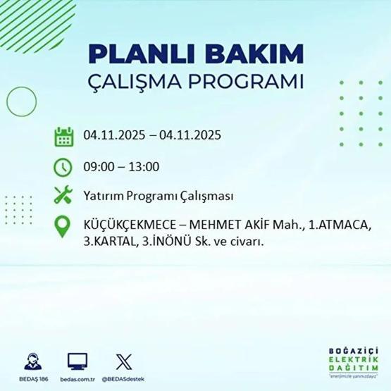 İstanbul Elektrik Kesintisi 4 Kasım: BEDAŞ ve AYEDAŞ İstanbul Elektrik Kesintisi Listesi Yayınlandı Kesinti Ne Zaman Bitecek