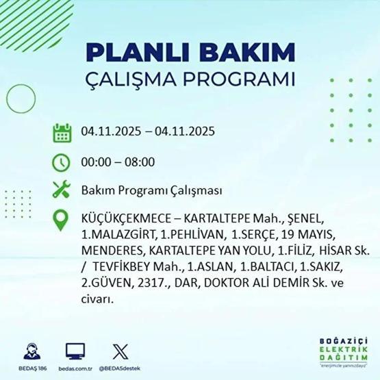 İstanbul Elektrik Kesintisi 4 Kasım: BEDAŞ ve AYEDAŞ İstanbul Elektrik Kesintisi Listesi Yayınlandı Kesinti Ne Zaman Bitecek