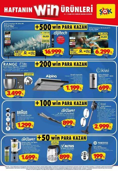 5 KASIM 2025 ŞOK AKTÜEL ÜRÜNLER KATALOĞU ŞOKta bu hafta neler var Saç maşası 899 TL, çamaşır kurutma makinesi 24.799 TL