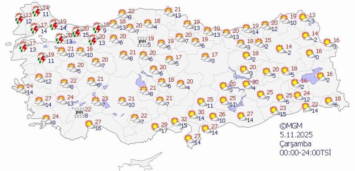 5 KASIM 2025 HAVA DURUMU | Ankara, İzmir ve İstanbulda bugün hava nasıl olacak Meteoroloji il il açıkladı