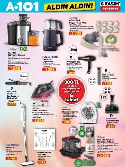 6 KASIM 2025 A101 AKTÜEL ÜRÜNLER KATALOĞU | Cep telefonu 4.999 TL, 65 inç QLED Google TV 23.999 TL A101de bu hafta neler var
