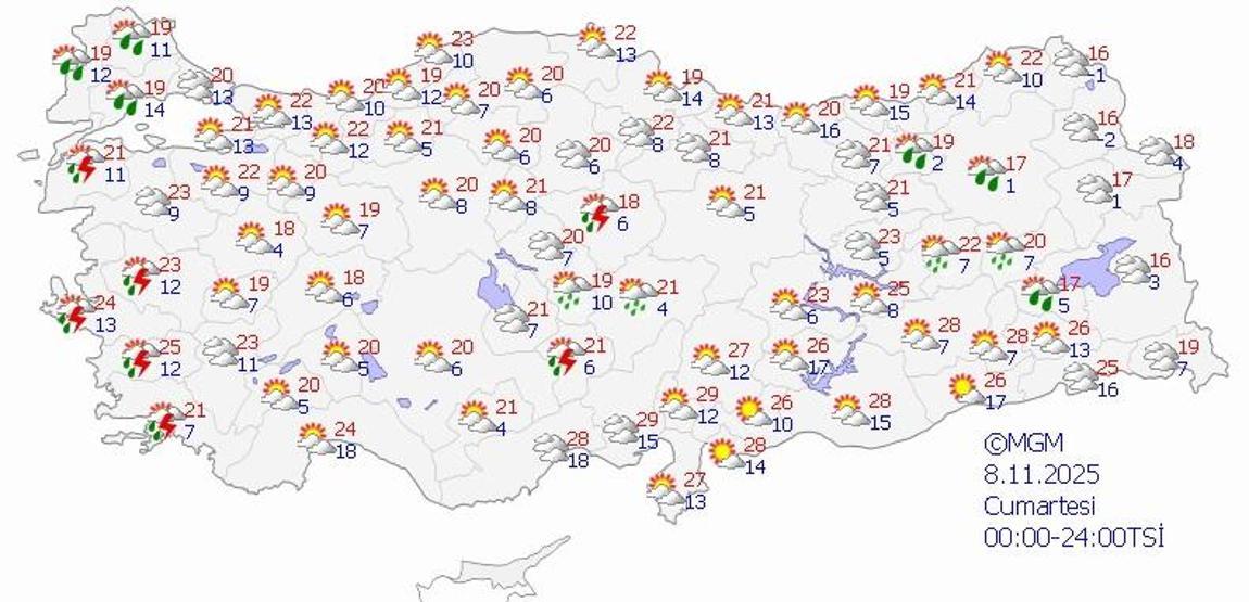 SON DAKİKA HAVA DURUMU HABERLERİ 7 KASIM 2025 | Ankara, İzmir, İstanbulda bugün hava nasıl olacak Meteoroloji uyardı Kuvvetli geliyor