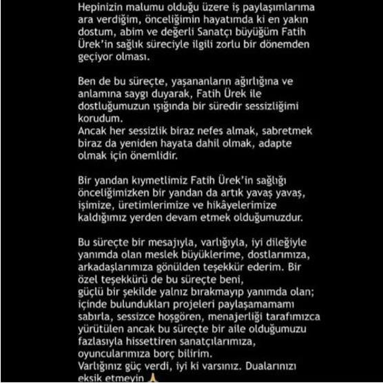 Fatih Ürek’in Menajeri Mert Siliv’den Sağlık Durumu Hakkında Yeni Açıklama