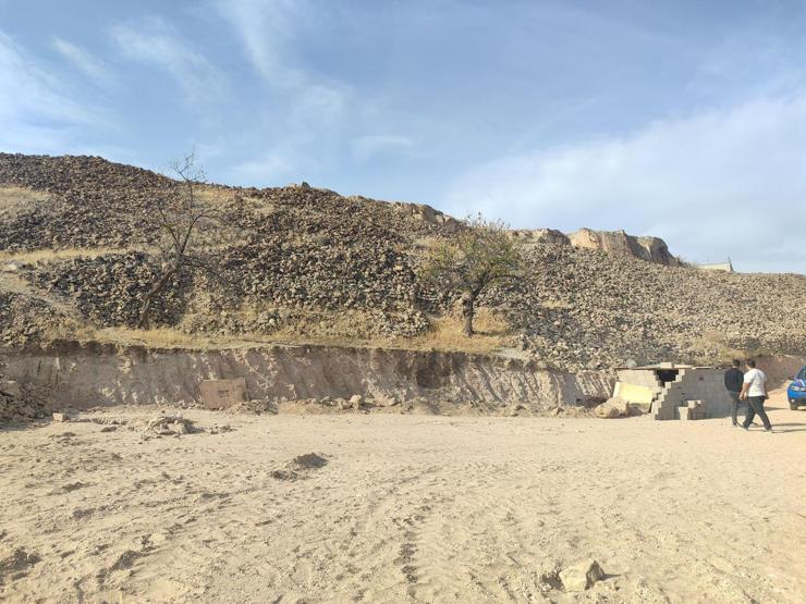 Nevşehirde kaçak kazıda ortaya çıktı Tüneller ve odalar...