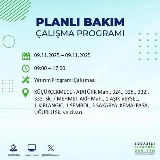 İSTANBUL ELEKTRİK KESİNTİSİ 9 KASIM: Hangi İlçelerde Elektrikler Kesik Bedaş Ayedaş İstanbul Elektrik Kesintisi Ne Zaman Bitecek