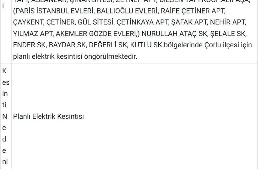 10 KASIM TEKİRDAĞ ELEKTRİK KESİNTİSİ: TREDAŞ Tekirdağ Elektrik Kesintisi Ne Zaman Bitecek Tekirdağda Elektrikler Ne Zaman Gelecek