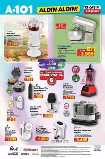 A101 13-20 KASIM 2025 AKTÜEL ÜRÜNLER KATALOĞU A101de bu hafta neler var İşte A101 Kasım indirimlerinin tamamı...