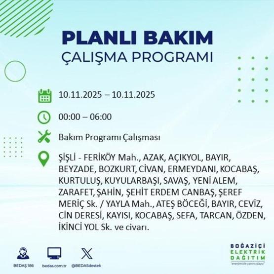 İstanbul’da Elektrik Kesintisi Ne Zaman Bitecek, Saat Kaçta 10 KASIM 2025 BEDAŞ – AYEDAŞ İSTANBUL ELEKTRİK KESİNTİSİ SORGULAMA EKRANI
