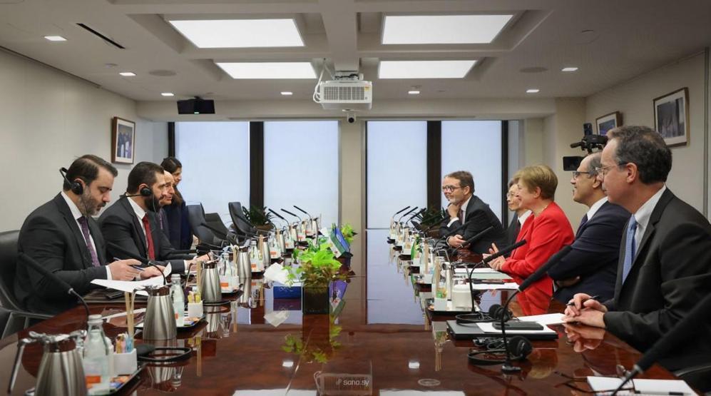 Suriye Cumhurbaşkanı Şara, IMF Genel Merkezini ziyaret etti