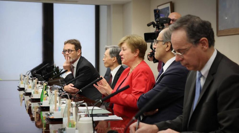 Suriye Cumhurbaşkanı Şara, IMF Genel Merkezini ziyaret etti