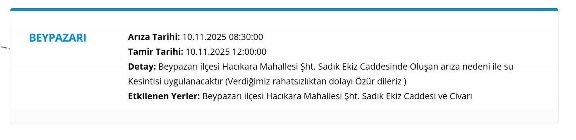 10 KASIM ANKARA SU KESİNTİ LİSTESİ: ASKİ Ankara Su Kesintisi Ne Zaman Bitecek, Sular Ne Zaman Gelecek