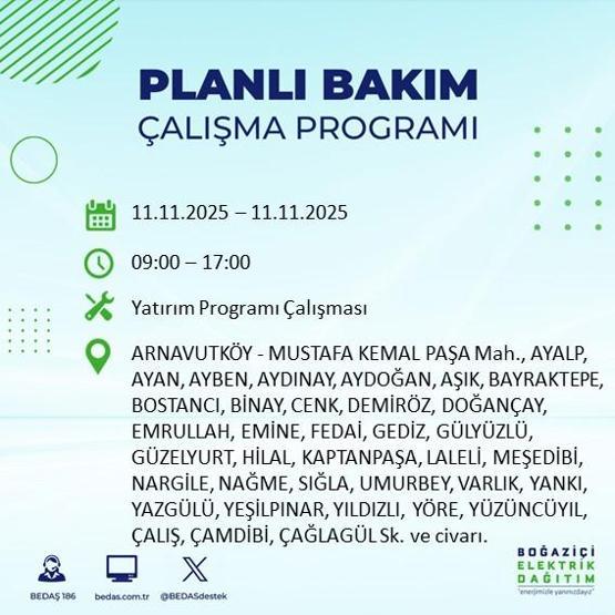 11 KASIM İSTANBUL ELEKTRİK KESİNTİSİ: BEDAŞ Duyurdu İstanbulda Büyük Elektrik Kesintisi İstanbulda Elektrikler Ne Zaman Gelecek, Hangi İlçeler Etkilenecek