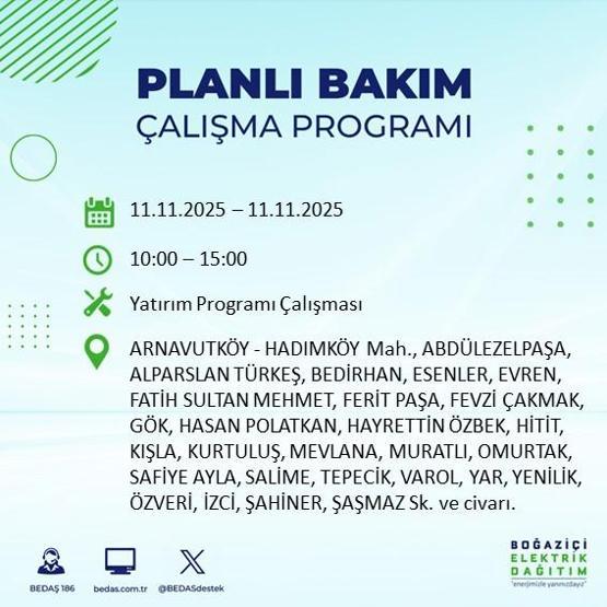 11 KASIM İSTANBUL ELEKTRİK KESİNTİSİ: BEDAŞ Duyurdu İstanbulda Büyük Elektrik Kesintisi İstanbulda Elektrikler Ne Zaman Gelecek, Hangi İlçeler Etkilenecek