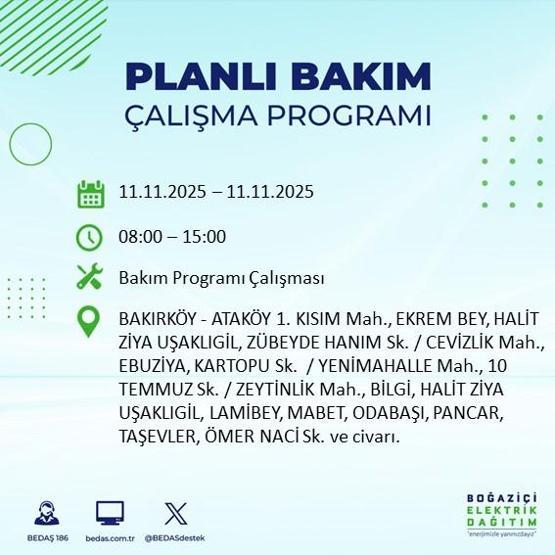 11 KASIM İSTANBUL ELEKTRİK KESİNTİSİ: BEDAŞ Duyurdu İstanbulda Büyük Elektrik Kesintisi İstanbulda Elektrikler Ne Zaman Gelecek, Hangi İlçeler Etkilenecek