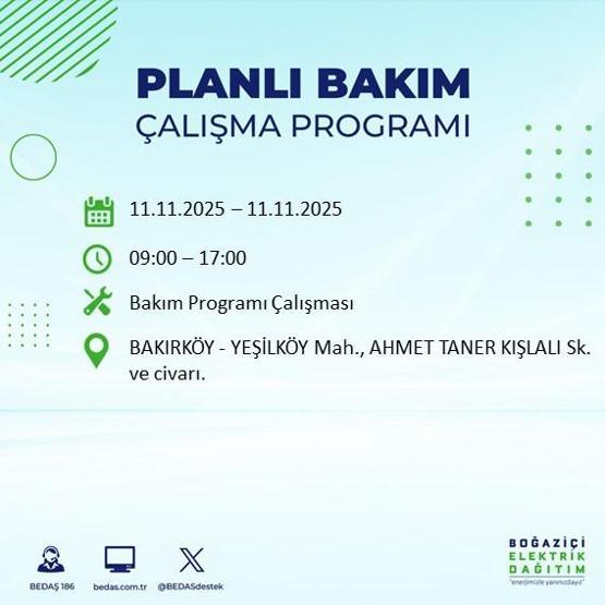 11 KASIM İSTANBUL ELEKTRİK KESİNTİSİ: BEDAŞ Duyurdu İstanbulda Büyük Elektrik Kesintisi İstanbulda Elektrikler Ne Zaman Gelecek, Hangi İlçeler Etkilenecek