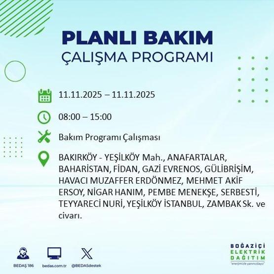 11 KASIM İSTANBUL ELEKTRİK KESİNTİSİ: BEDAŞ Duyurdu İstanbulda Büyük Elektrik Kesintisi İstanbulda Elektrikler Ne Zaman Gelecek, Hangi İlçeler Etkilenecek