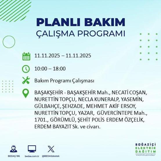 11 KASIM İSTANBUL ELEKTRİK KESİNTİSİ: BEDAŞ Duyurdu İstanbulda Büyük Elektrik Kesintisi İstanbulda Elektrikler Ne Zaman Gelecek, Hangi İlçeler Etkilenecek