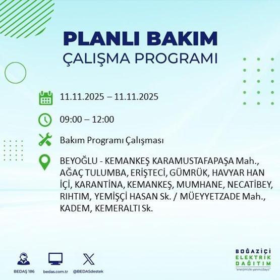 11 KASIM İSTANBUL ELEKTRİK KESİNTİSİ: BEDAŞ Duyurdu İstanbulda Büyük Elektrik Kesintisi İstanbulda Elektrikler Ne Zaman Gelecek, Hangi İlçeler Etkilenecek