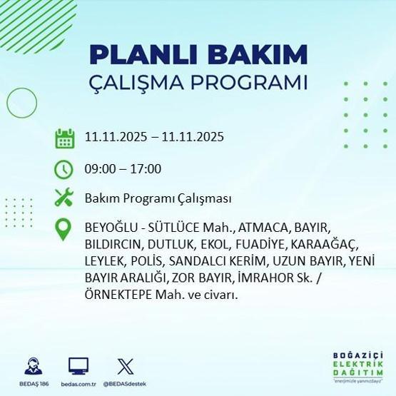11 KASIM İSTANBUL ELEKTRİK KESİNTİSİ: BEDAŞ Duyurdu İstanbulda Büyük Elektrik Kesintisi İstanbulda Elektrikler Ne Zaman Gelecek, Hangi İlçeler Etkilenecek