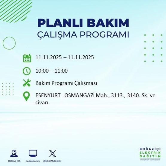 11 KASIM İSTANBUL ELEKTRİK KESİNTİSİ: BEDAŞ Duyurdu İstanbulda Büyük Elektrik Kesintisi İstanbulda Elektrikler Ne Zaman Gelecek, Hangi İlçeler Etkilenecek