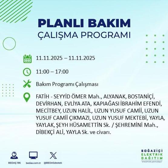 11 KASIM İSTANBUL ELEKTRİK KESİNTİSİ: BEDAŞ Duyurdu İstanbulda Büyük Elektrik Kesintisi İstanbulda Elektrikler Ne Zaman Gelecek, Hangi İlçeler Etkilenecek