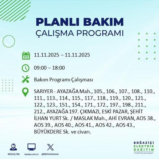 11 KASIM İSTANBUL ELEKTRİK KESİNTİSİ: BEDAŞ Duyurdu İstanbulda Büyük Elektrik Kesintisi İstanbulda Elektrikler Ne Zaman Gelecek, Hangi İlçeler Etkilenecek