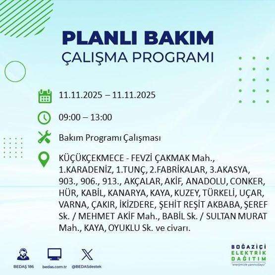 11 KASIM İSTANBUL ELEKTRİK KESİNTİSİ: BEDAŞ Duyurdu İstanbulda Büyük Elektrik Kesintisi İstanbulda Elektrikler Ne Zaman Gelecek, Hangi İlçeler Etkilenecek