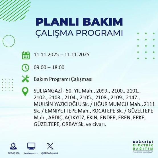 11 KASIM İSTANBUL ELEKTRİK KESİNTİSİ: BEDAŞ Duyurdu İstanbulda Büyük Elektrik Kesintisi İstanbulda Elektrikler Ne Zaman Gelecek, Hangi İlçeler Etkilenecek