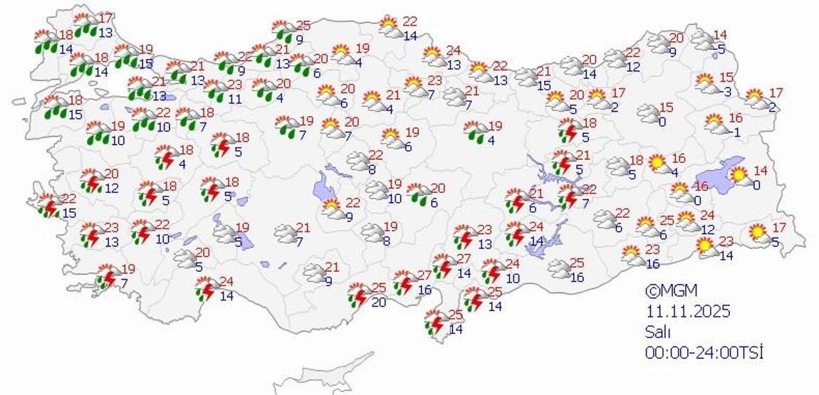 HAVA DURUMU SON DAKİKA 11 KASIM 2025 | Bugün hava nasıl olacak Meteorolojiden o iller için uyarı: İzmir, Manisa, Aydın, Antalya, Eskişehir...