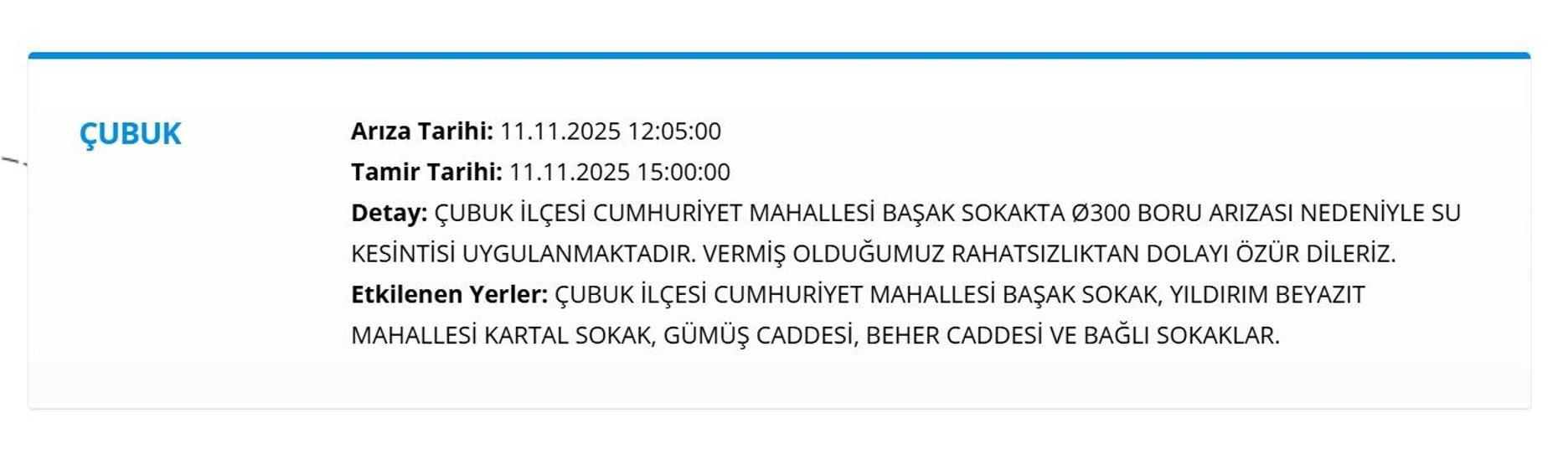 11 KASIM ANKARA SU KESİNTİ LİSTESİ: ASKİ Ankara Su Kesintisi Ne Zaman Bitecek, Sular Ne Zaman Gelecek
