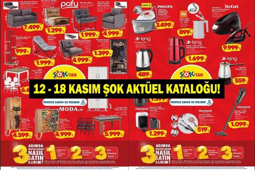 12-18 KASIM ŞOK AKTÜEL KATALOĞU: 12 Kasım Çarşamba Şok Aktüel Kataloğunda Neler Var Bu Hafta ŞOKta Neler İndirimde