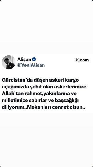Ünlü isimlerden şehit olan askerlerimiz için taziye mesajları